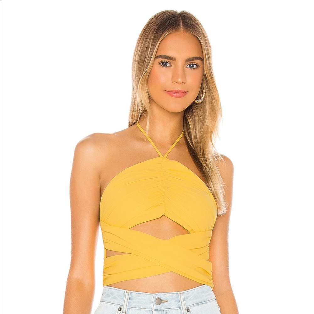 Revolve Superdown Yellow Halter